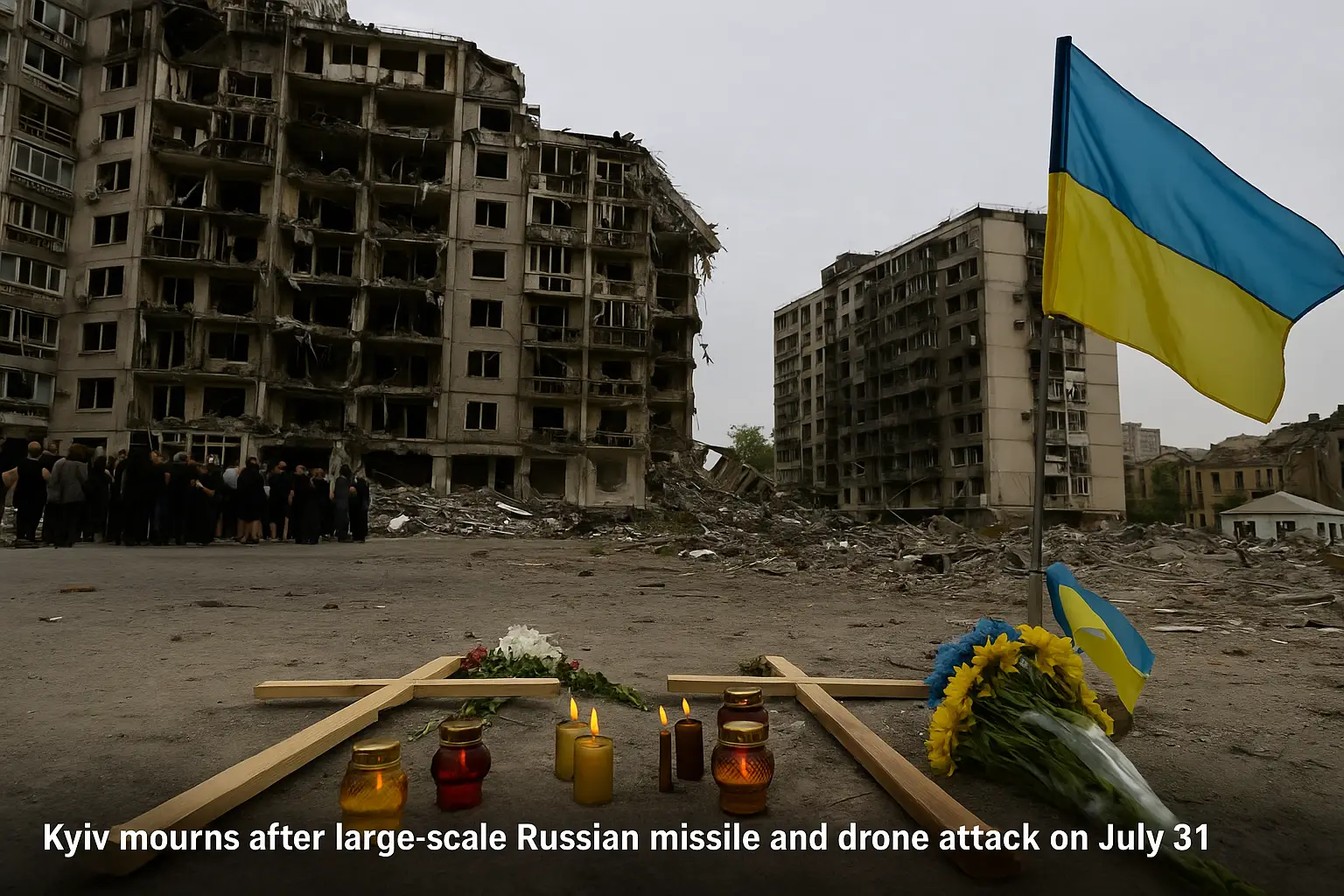 Kyiv Russian missile and drone attack July 31