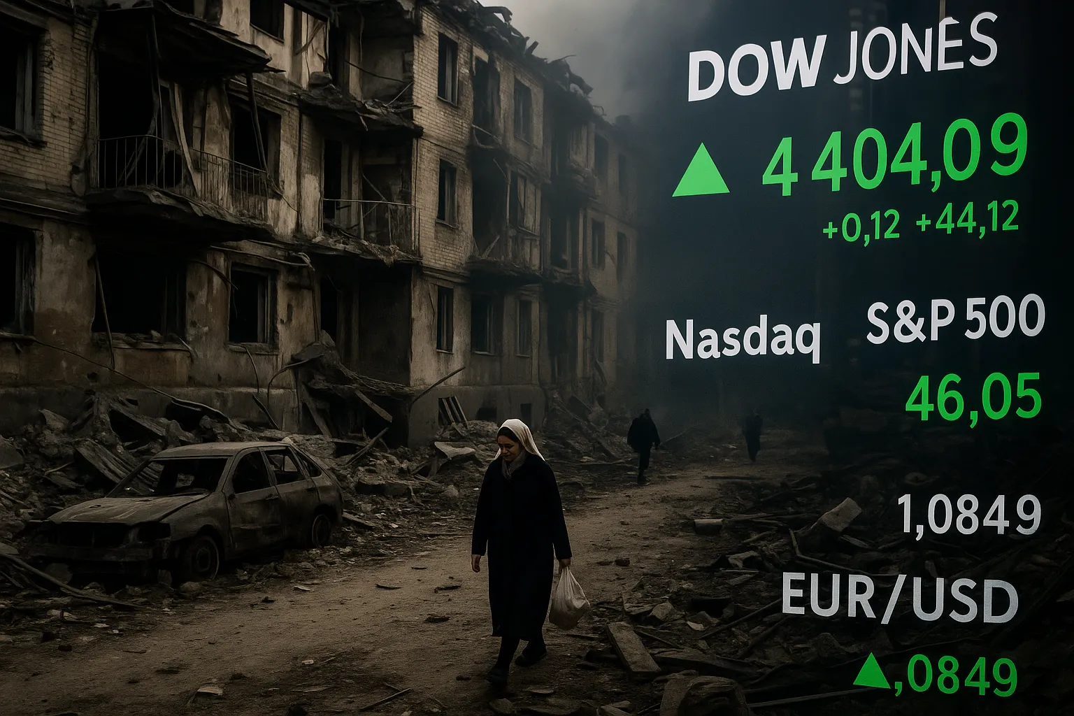 Russia attacks Ukraine ruins with civilians amid destroyed buildings