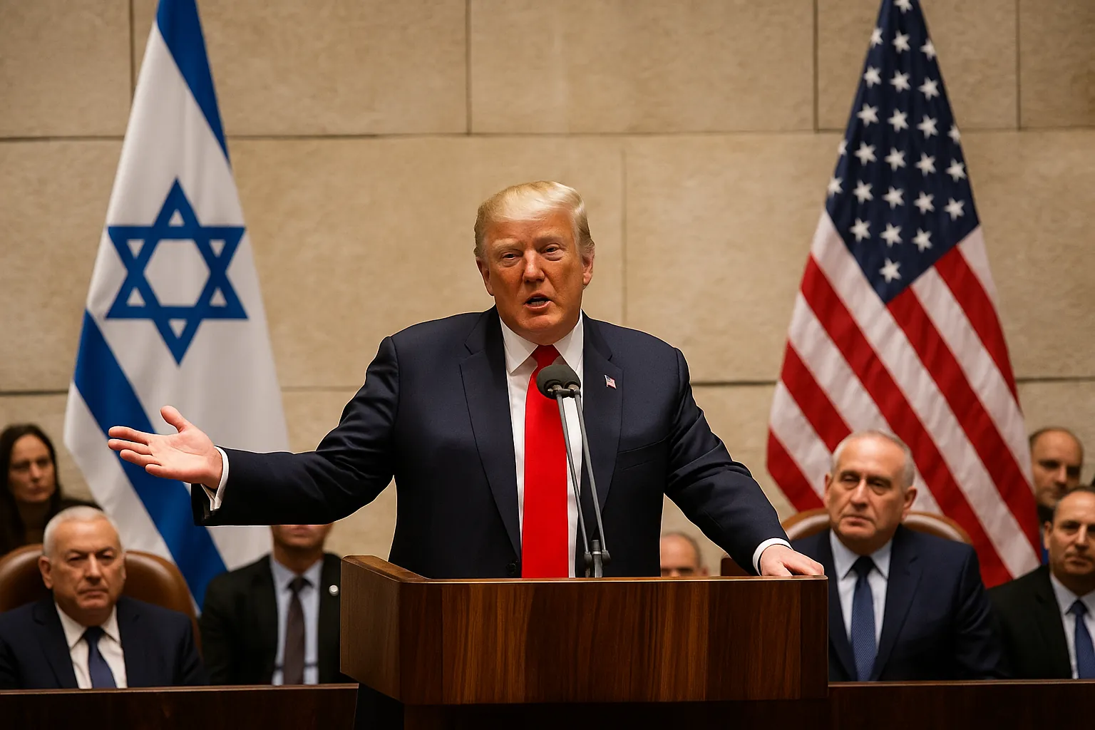 Trump addresses Israeli Parliament