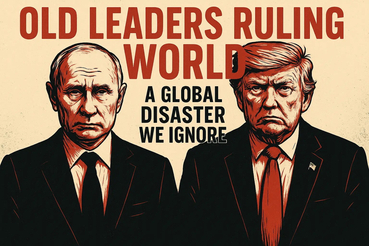 Old leaders ruling world posing at staged peace summit